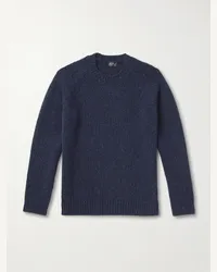 A.P.C. Pullover in lana merino a quadri Harris Blu