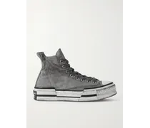 Sneakers alte in tela effetto consumato a pannelli Chuck 70 Plus