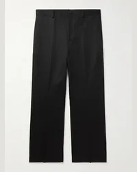 Acne Studios Pantaloni a gamba dritta in twill di cotone Nero