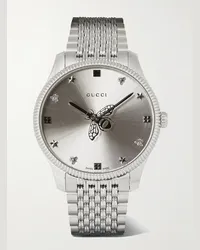 Gucci Orologio 36 mm in acciaio inossidabile G-Timeless Grigio