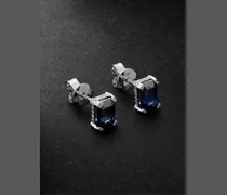 White Gold, Sapphire and Diamond Earrings