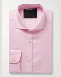 Favourbrook Camicia in lino con collo alla francese Bridford Rosa