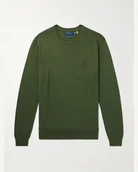 Ralph Lauren Pullover in lana merino con logo ricamato Verde