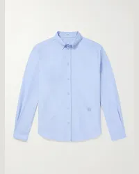 Loewe Camicia in cotone Oxford con collo button-down Blu