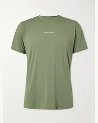 District Vision T-shirt in jersey Aloe stretch traforato con logo Verde