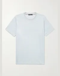 Loro Piana T-shirt in lino Blu