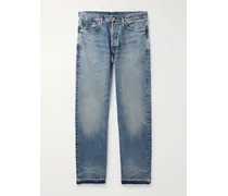 Jeans a gamba dritta in denim riciclato effetto consumato Heritage