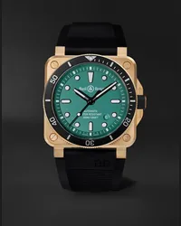 Bell & Ross Orologio automatico 42 mm in bronzo con cinturino in gomma BR 03-92 Diver Limited Edition, N. rif. BR0392-D-LT-BR/SRB Verde