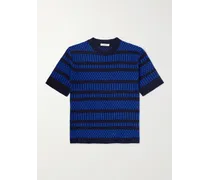 MR P. T-shirt in spugna a righe Blu