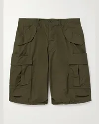 Beams Plus Shorts cargo a gamba dritta in cotone ripstop Verde