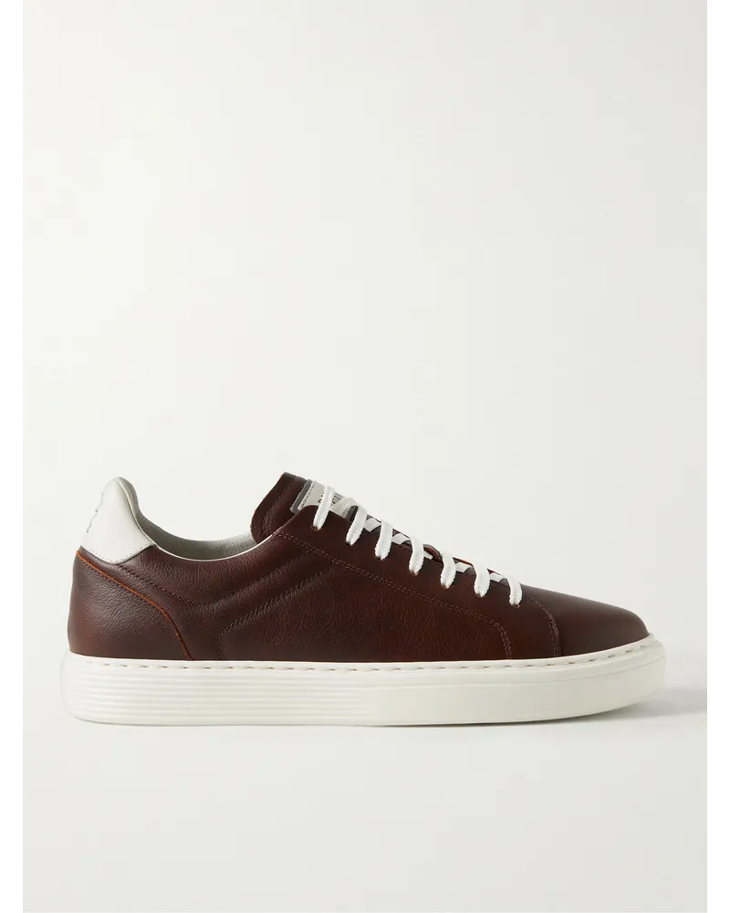 Brunello Cucinelli Sneakers in pelle Marrone