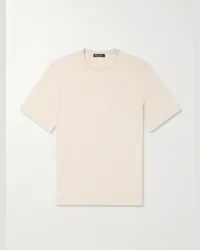 Loro Piana T-shirt in misto seta e cotone Valpiana Neutri