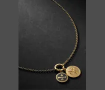 18-Karat Gold, Diamond and Enamel Necklace