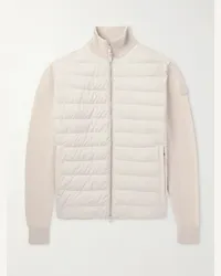 Moncler Piumino trapuntato in shell e misto lana e cashmere Neutri