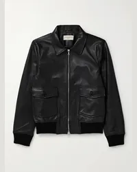 Officine Generale Bomber in pelle Gianni Nero