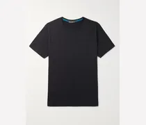 T-shirt slim-fit in jersey di misto seta e cotone