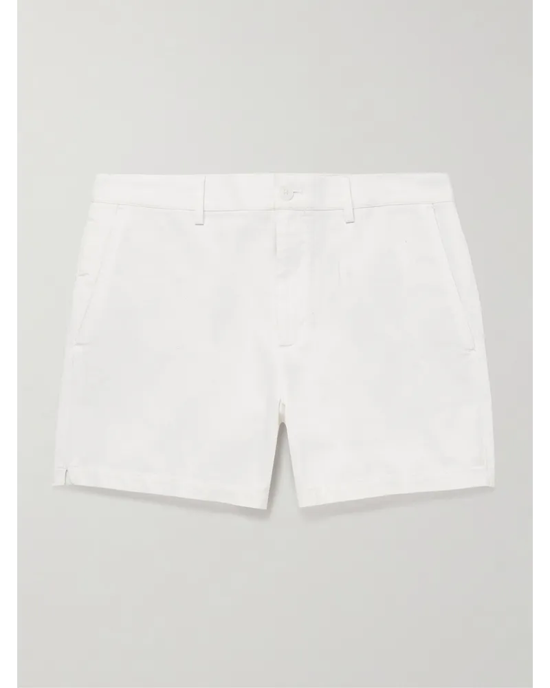 Club Monaco Shorts a gamba dritta in misto cotone Jax Bianco