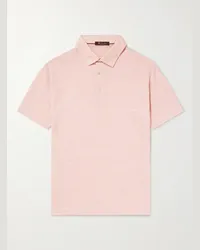 Loro Piana Polo in jersey di lino Rosa