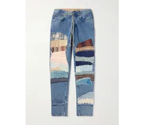 Jeans a gamba dritta patchwork