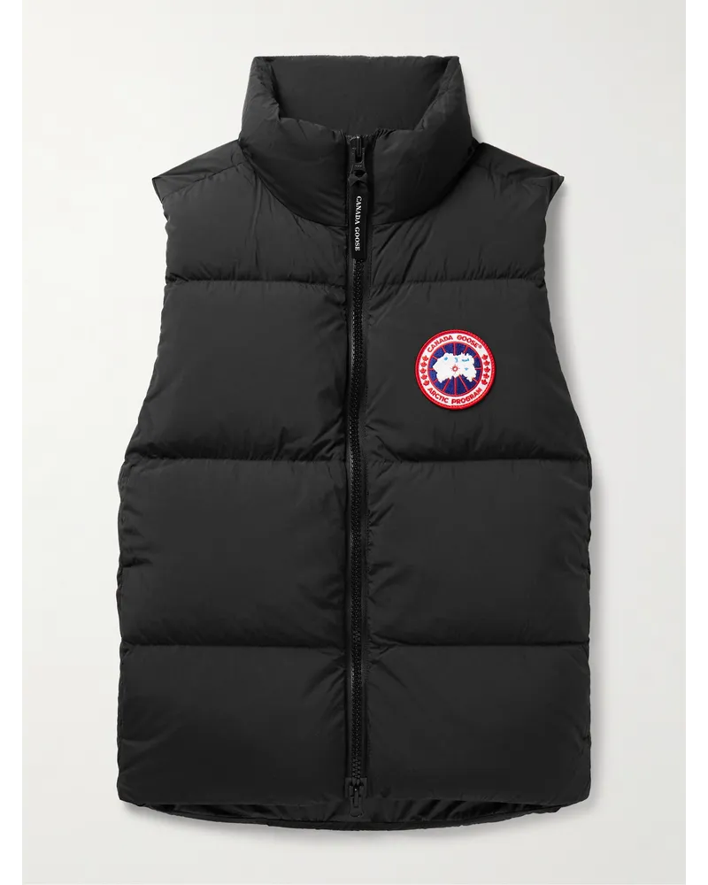 Canada Goose Piumino smanicato slim-fit in EnduraLuxe® trapuntato con logo applicato Lawrence Nero