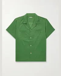 BODE Camicia in voile di cotone con colletto aperto Verde