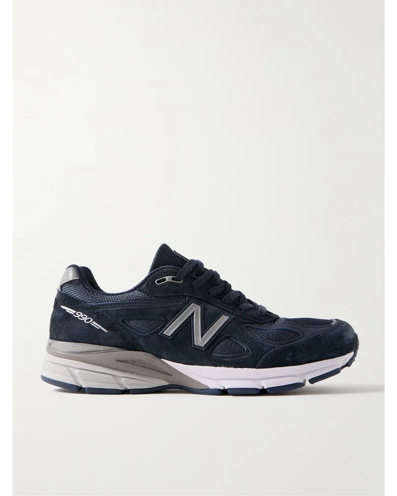 New Balance Sneakers in mesh e camoscio 990v4 Blu