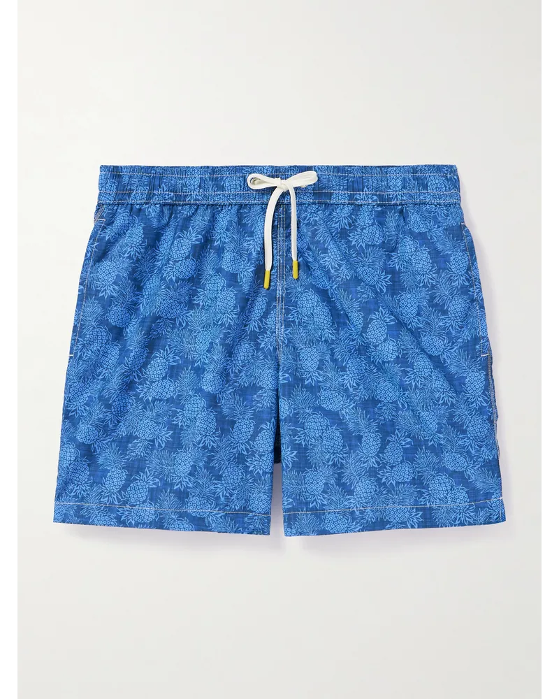 Hartford Shorts da mare medi a gamba dritta stampati Blu