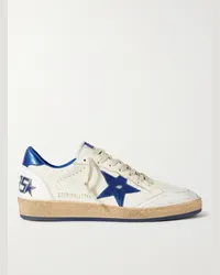 Golden Goose Sneakers in pelle effetto invecchiato Ball Star Bianco