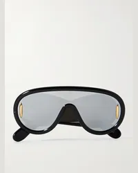 Loewe Paula's Ibiza Occhiali da sole oversize con montatura D-frame Wave Mask Nero