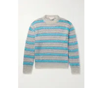 Pullover in misto mohair a righe
