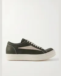 Rick Owens Sneakers in nubuck con finiture in camoscio Vintage Verde