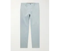 Pantaloni slim-fit in gabardine di misto cotone