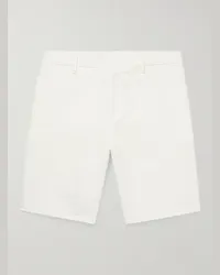 Paul Smith Shorts a gamba dritta in lino Bianco