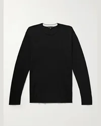 James Perse Maglia in misto lino Nero