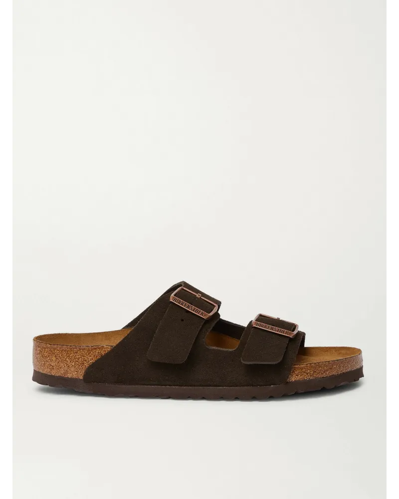 Birkenstock Sandali in pelle scamosciata Arizona Marrone