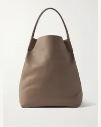 Loro Piana Tote bag XL in pelle pieno fiore Bale Marrone