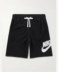 Nike Shorts a gamba dritta in jersey di misto cotone con coulisse e logo Club Alumni Nero