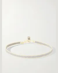 Miansai Bracciale in cordoncino con perline Miyuki e finitura rodio Lowe Grigio