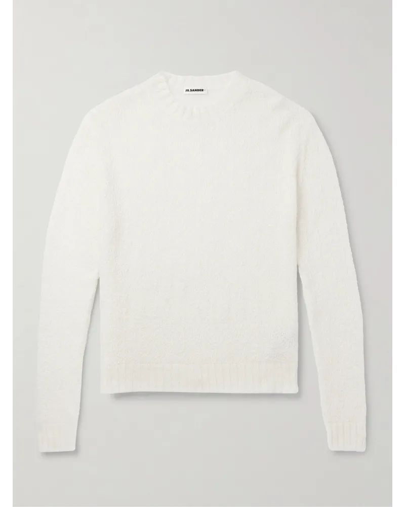 Jil Sander Pullover in misto mohair spazzolato Neutri