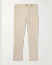 Incotex Pantaloni slim-fit in rasatello di cotone stretch Neutri