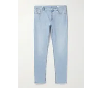Jeans slim-fit a gamba dritta con logo ricamato
