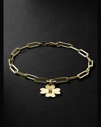 FOUNDRAE Bracciale in oro Classic Fob Clip Chain con diamante Four Heart Clover Oro