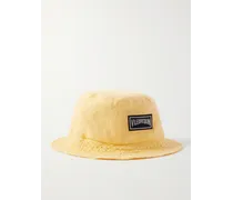 Cappello da pescatore in lino con logo applicato Boheme
