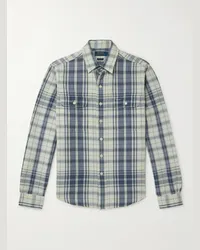 Ralph Lauren Camicia in cotone natté a quadri Blu