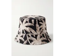 Cappello da pescatore in tela di cotone stampata