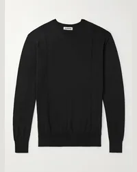 Jil Sander Pullover in cotone Nero