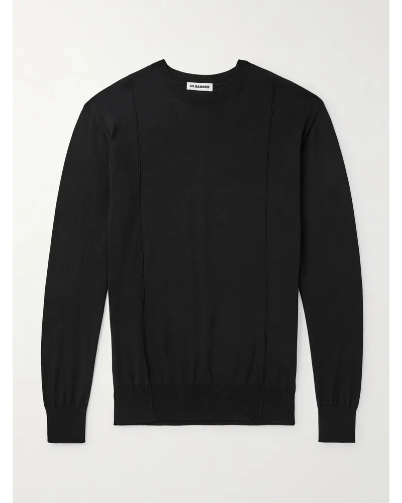 Jil Sander Pullover in cotone Nero