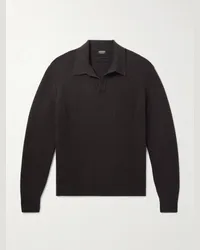 Ermenegildo Zegna Polo in cashmere Oasi Marrone