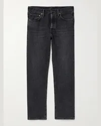 Acne Studios Jeans a gamba dritta effetto consumato 1996 Nero