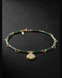 FOUNDRAE Bracciale in oro con malachite e diamante Spade Verde